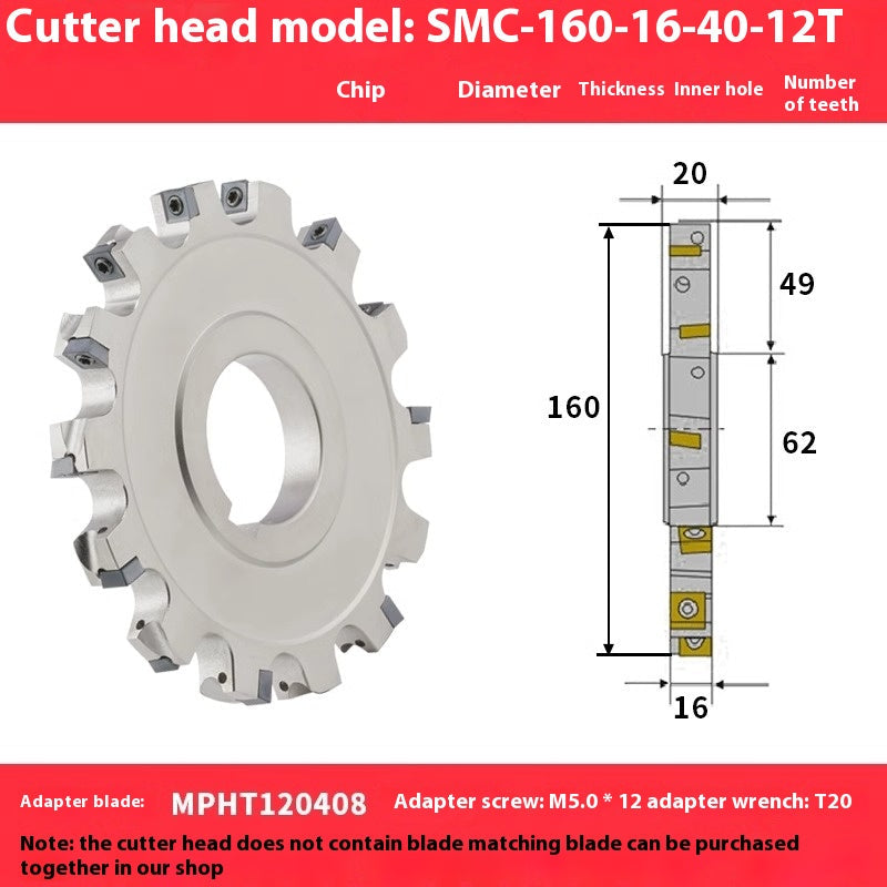 2080-CNC sleeve SMD side and face milling cutterhead CNC indexable chip SMC cutterhead T-slot grooving MPHT06 Shandong Denso Pricision Tools Co.,Ltd.